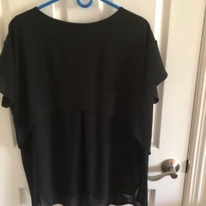 Black chiffon like layered tunic